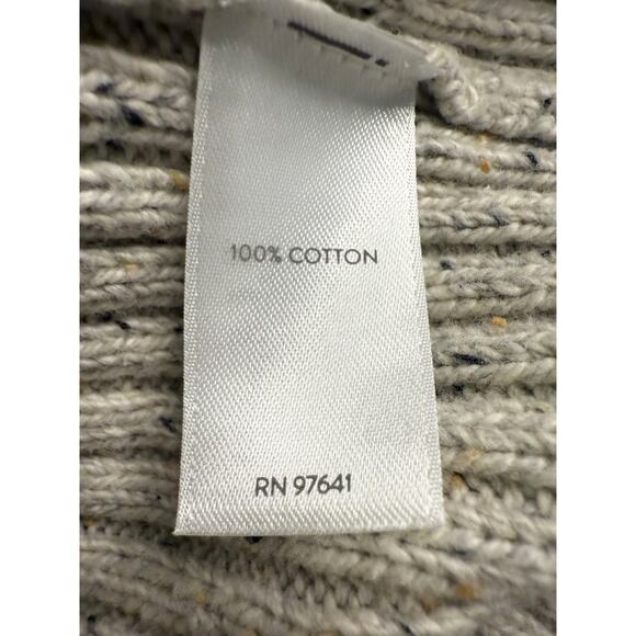 J.Jill V Neck Tunic Cream Speckled Sweater Size M - Picture 4 of 9